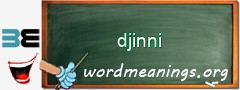 WordMeaning blackboard for djinni